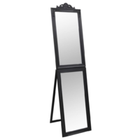 vidaXL fekete szabadon álló tükör 50x200 cm (351531)