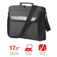 TRUST TRUST Notebook táska 21081, Atlanta Carry Bag for 17.3" laptops - black (21081)