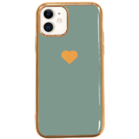 Fusion Fusion Heart Apple iPhone 11 Pro Max Szilikon Tok - Mintás/Zöld (FSN-HC-IPH-11PM-GR)