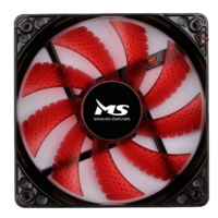 MS MS Ventilátor, Freeze L120, 12 cm, fekete - piros (MSC30009)