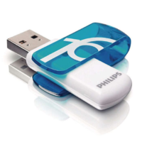 Philips Pen Drive 16GB Philips Vivid USB 2.0 fehér-kék (FM16FD05B/10) (FM16FD05B/10)
