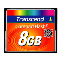 Transcend 8GB Compact Flash Memória Transcend 133x (TS8GCF133) (TS8GCF133)