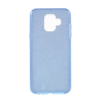 gigapack Szilikon telefonvédő (műanyag belső, kivehető csillámporos papír réteg) KÉK [Samsung Galaxy A6 (2018) SM-A600F] (5996457787814)