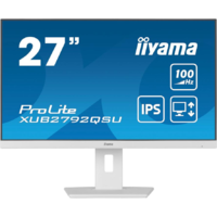 Iiyama iiyama ProLite XUB2792QSU-W6 számítógép monitor 68,6 cm (27") 2560 x 1440 pixelek Wide Quad HD LED Fehér (XUB2792QSU-W6)