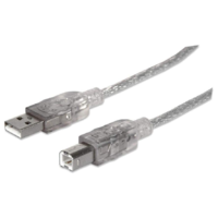 Manhattan Manhattan 345408 USB kábel 5 M USB 2.0 USB A USB B Ezüst (345408)