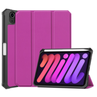 Wooze Apple iPad Mini (2021) (8.3), mappa tok, Apple Pencil tartóval, Smart Case, Wooze New Style Trifold Case, lila (110776)