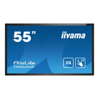 Iiyama iiyama T5562AS-B1 tartalomszolgáltató (signage) kijelző Interaktív síkképernyő 138,7 cm (54.6") VA 500 cd/m² 4K Ultra HD Fekete Érintőképernyő Beépített processzor Android 8.0 24/7 (T5562AS-B1)