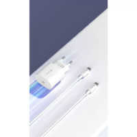 Devia Devia Töltő szett USB-C adapter Type-C kábellel 25W fehér (128001) (d128001)