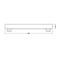 Osram Osram LEDinestra dimmelhető LED cső izzó 4,5W 250lm 2700K S14s - Meleg fehér (4058075135529)