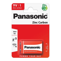 Panasonic PANASONIC tartós elem (6F22, 9V, cink-karbon) 1db / csomag (6F22R-1BP / 6F22RZ-1BP) (6F22R-1BP / 6F22RZ-1BP)