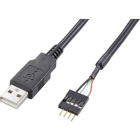 AKASA USB kábel átalakító belsőről külsőre, 4 pólusú, 40 cm, Akasa EXUSBIE-40 (EXUSBIE-40)