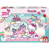 Schmidt Schmidt Hello Kitty, Kitty egyszarvúja, csillogó hatással 150 db-os puzzle (56408) (SC56408)