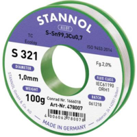 Stannol Ólommentes forrasztóón 100 g 1 mm Sn99.3Cu0.7 Stannol S321 (631921)