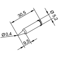 Ersa Ersa 102 pákahegy, forrasztóhegy 102 PD LF ceruza formájú hegy 0.4 mm (102 PD LF 04)