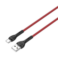 LDNIO LDNIO LS482 USB-A - USB-C kábel 2m piros-fekete (5905316143531) (LS482 type c)
