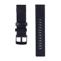 gigapack Pótszíj (univerzális, 22 mm, textil, valódi bőr) FEKETE [Honor Watch GS 3] (5996457857562)