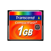 Transcend 1GB Compact Flash Memória Transcend 133x (TS1GCF133) (TS1GCF133)