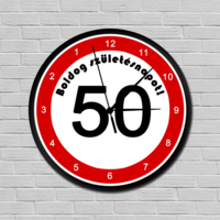 N/A Fiatalító sebességkorlátozós falióra 50. születésnapra (WDWR-fko-00011)