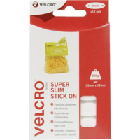 VELCRO® Öntapadó vékony tépőzár elipszisek, 35 mm x 12 mm, fehér, Stick On 18 db (VEL-EC60212)