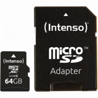 Intenso 64GB Intenso MicroSDXC 20MB/s +Adapter (3413490)