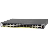 Netgear NETGEAR M4300-52G-PoE+ 1000W PSU Vezérelt L2/L3/L4 Gigabit Ethernet (10/100/1000) Ethernet-áramellátás (PoE) támogatása 1U Fekete (GSM4352PB-100NES)