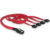 DeLock Delock mini SAS36 tűs - 4db SATA kábel 50cm piros (83057) (DL83057)