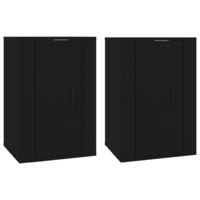 vidaXL 2 db fekete falra szerelhető TV-szekrény 40 x 34,5 x 60 cm (816659)