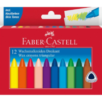 Faber-Castell FABER-CASTELL Wachsmalstifte dreikant 12-er Kartonetui (120010)