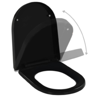 vidaXL fekete gyorsan szerelhető WC-ülőke lassan csukódó fedéllel (145022)