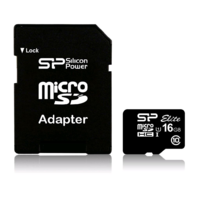 SILICON POWER 16GB microSDHC Silicon Power Elite U1 + SD adapter (SP016GBSTHBU1V10-SP) (SP016GBSTHBU1V10-SP)