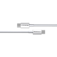 Qoltec Qoltec 52359 USB-C apa - USB-C apa 2.0 Adat és töltő kábel - Fehér (1m) (52359)