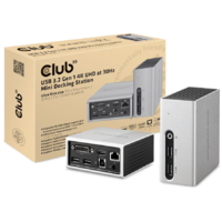 Club 3D CLUB3D CSV-3104D dokkoló állomás és port replikátor Vezetékes USB 3.2 Gen 1 (3.1 Gen 1) Type-A Fekete, Ezüst (CSV-3104D)