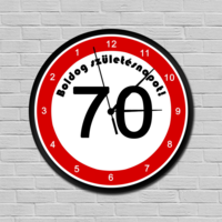 N/A Fiatalító sebességkorlátozós falióra 70. születésnapra (WDWR-fko-00013)