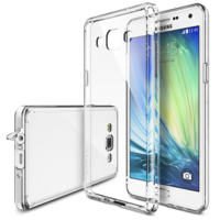 TokShop Samsung Galaxy A01 SM-A015F, Műanyag hátlap védőtok + szilikon védőkeret, Outline, áttetsző (92779)