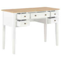 vidaXL fehér fa íróasztal 109,5 x 45 x 77,5 cm (280069)