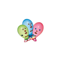 Susy Card SUSYCARD Luftballons Funny face farbig sortiert 6 Stück (40011486)