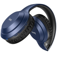 Hoco Bluetooth sztereó fejhallgató, v5.0, mikrofon, 3.5mm, funkció gomb, hangerő szabályzó, TF kártyaolvasó, összecsukható, teleszkópos fejpánt, Hoco W30 Fun Move, kék (130577)