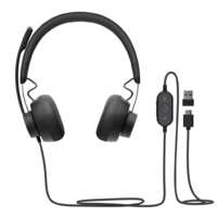 Logitech Logitech Zone 750 Headset Vezetékes Fejpánt Iroda/telefonos ügyfélközpont USB C-típus Grafit (981-001104)