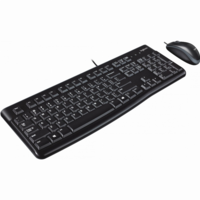 Logitech Logitech Desktop MK120 billentyűzet Egér mellékelve USB QWERTY Angol nemzetközi Fekete (920-002562)