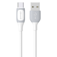 USAMS Usams Jelly Series USB-A apa - USB-C apa 2.0 Adat és töltőkábel - Fehér (1m) (SJ596USB02)