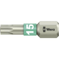 Wera TORX® nemesacél bitek, 25 mm Wera 05071033001 T 15 6,3 mm (1/4) hatlapú DIN 3126-C 6,3, ISO 1173 Hossz:25 mm (05071033001)