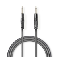 Nedis Nedis 6.35 mm Dugasz x2, PVC, nikkelezett, mono audio kábel, 1.5m (COTH23000GY15) (COTH23000GY15)