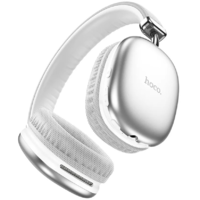 Hoco Bluetooth sztereó fejhallgató, v5.3, mikrofon, 3.5mm, funkció gomb, hangerő szabályzó, TF kártyaolvasó, összecsukható, teleszkópos fejpánt, Hoco W35, ezüst (RS133944)