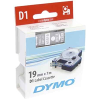 DYMO DYMO "D1" Feliratozógép szalag 19 mm x 7 m fehér-víztiszta (45810) (45810)