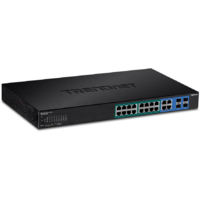 TrendNet TRENDnet 20-port Gigabit Web Smart POE+ Switch w/ 2 SFP (TPE-1620WSF)