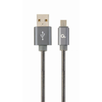 Gembird Gembird Micro-USB - USB-A adat- és toltőkábel 2m metálszürke (CC-USB2S-AMmBM-2M-BG) (CC-USB2S-AMmBM-2M-BG)