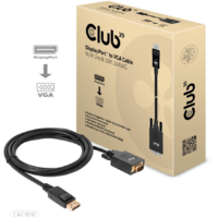 Club 3D CLUB3D CAC-1012 video átalakító kábel 2 M DisplayPort VGA (D-Sub) Fekete (CAC-1012)