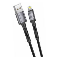 Foneng Foneng X83 USB-A - Lightning töltőkábel 1m fekete-ezüst (6970462518471) (6970462518471)