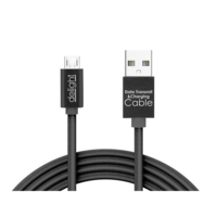 Delight Delight microUSB adatkábel LED fénnyel 1m, fekete (55442M-BK) (55442M-BK)