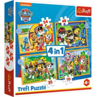Trefl Trefl: Mancs őrjárat vakáción 4 az 1-ben puzzle - 35, 48, 54, 70 darabos (34395) (34395)